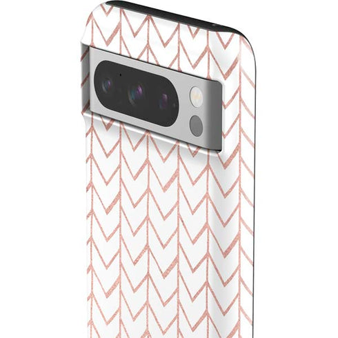 Rose Gold Herringbone Google Pixel 8 Pro Impact Case